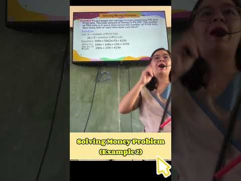 Solving Money Problem (Example 2) #mathematics #Math8 #mathtutor #mathlesson #maampagayon