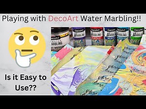 Playing with Deco Art Water Marbling...Is it Easy to Use????