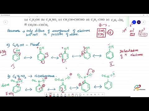 Draw the resonance structures for the following compounds. Show the electron\nshift