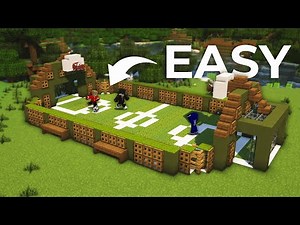 Minecraft: How to Build a Mini Soccer Field ⚽ - Step by step Easy to Follow Tutorial