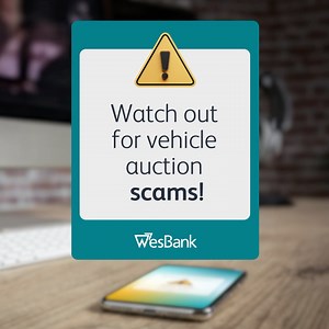 Beware of ads that offer repossessed cars at unbelievable prices before the auction or promise to secure a particular vehicle for a deposit. Always make sure you check on https://www.wesbank.co.za/auctions/ to get reliable information about official WesBank online vehicle auctions. | WesBank