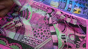 Doodle Art: Kombinieren von schwarzer Tinte und Gelstiften | Keren Duchan | Skillshare