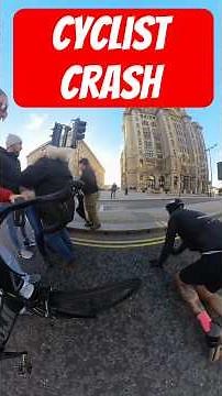Cyclist vs pedestrian crash! Pedestrian runs out into the road into the path of a cyclist