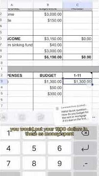 how to incorporate roll over money in my spreadsheets