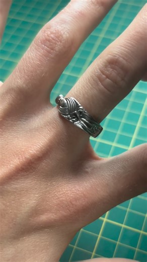 TheSpooneryYork on Instagram: "Apostle Spoon Ring!🥄💍 If you’d like to get hold of this piece or any of our others, just send us a message! #spoonring #handcraftedluxury #rings #handmadejewelry #uniquerings #oneofakindjewellery #jewelrymakingprocess #cutleryjewellery"