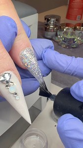 cute stilettos #silvernails | Sarah's Nail Secrets