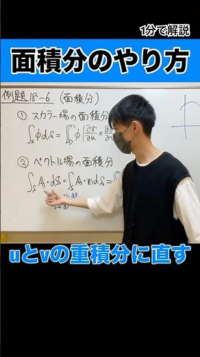 スカラー場とベクトル場の面積分のやり方 #面積分 #ベクトル解析