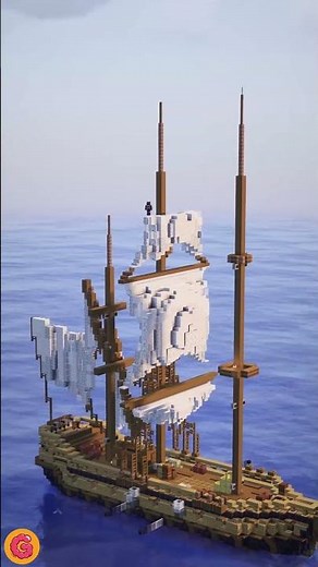 I Built A Pirate Ship In Minecraft | Shanty Shore Ship #minecraft #minecraftbuilds #minecraftideas