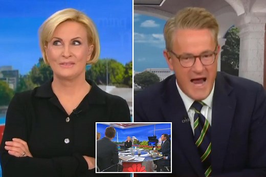 MSNBC’s Joe Scarborough shouts at wife, co-host Mika Brzezinski in explosive, on-air debate: ‘No! No!’