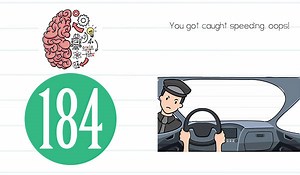 Brain Test Level 184 You got caught speeding, oops