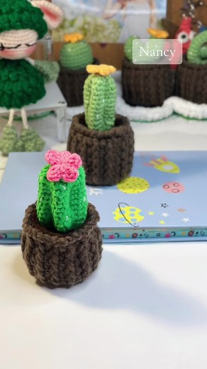 Crochet Mini Cactus Potted Tutorial
