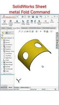 ✅How to Use SolidWorks Sheetmetal Fold Command #cad #solidworks