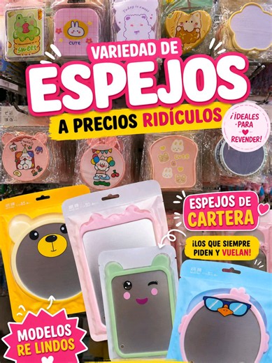 Espejos por mayor: modelos tiernos y precios para revender
