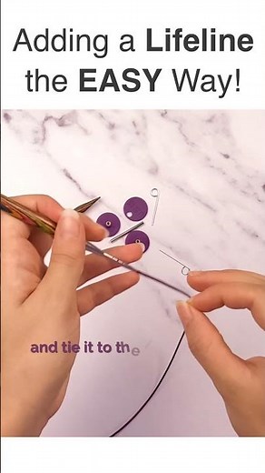 Adding a Lifeline the Easy Way #knittingtips #knittingtutorial #knittingneedles