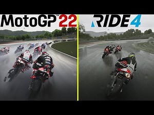 MotoGP 22 vs RIDE 4 Rain Effect PS5 Graphics Comparisons - Mugello