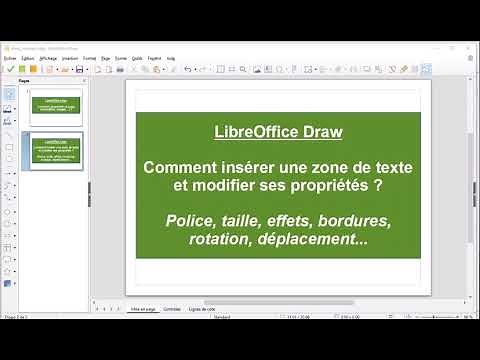 2 - LibreOffice Draw - Comment insérer une zone de texte et modifier ses propriétés ?