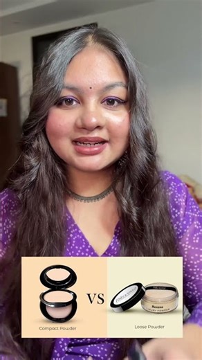 Compact vs Loose powder. #compactpower #loosepowder #makeup# makeup tips
