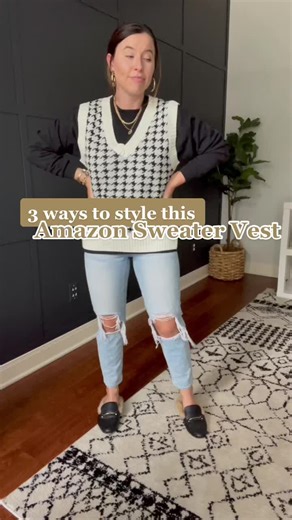 Link in bio > under Amazon Storefront #amazonfallfashion #sweatervestideas #houndstooth #TalkCurlyToMe #fallstyle2021 #fallinspiredlook #falllooks