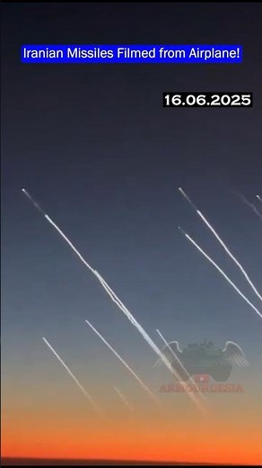 Stunning Aerial View: Iranian Ballistic Missiles Captured Mid-Flight!