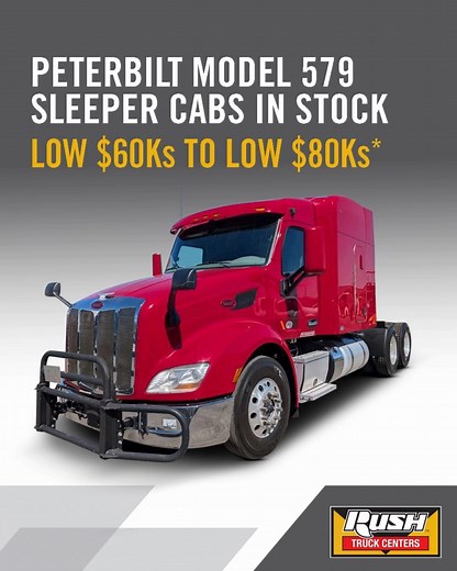 2.7K views · 27 reactions | Multiple used well-maintained Peterbilt Model 579 tractors are in stock and ready to buy. These trucks were purchased before recent market price jumps, so while it may not seem like the best time, it could be the right time to secure the equipment you need at pre-tariff values. Explore our inventory: https://rushtrkctr.com/3XmqQFx #ExpectMoreInventory #ExpectPremiumBrands #Peterbilt | Rush Truck Centers | Facebook