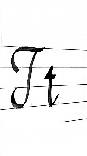 Trendy T ✨ | Simple & Satisfying Calligraphy for Beginners #calligraphy #artshorts