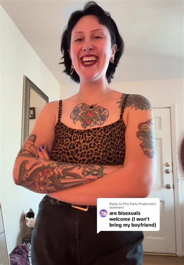 Replying to @Pity Party Productio I’ve been getting this question a LOT, so short answer: yes! butchfemmesc is a safe space for all sapphics longer answer: BFSC was created by a lesbian for lesbians! my primary focus is creating a space for lesbians to let loose and have fun with other people like them. ALL sapphics are welcome, as long as the fact that you are in a lesbian space is respected, just like in any other lesbian space! if you click the link in my bio you’ll find a GoFundMe created by