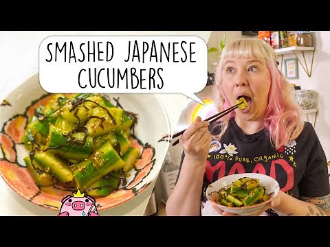 Easy Japan Smashed Cucumber Salad 👑🐷 Tataki Kyuri たたききゅうり Recipe