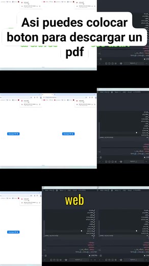 Asi puedes agregar un boton para descargar pdf #programacionweb #html #programadoresweb #desarrolloweb #javascript | Progamacion web