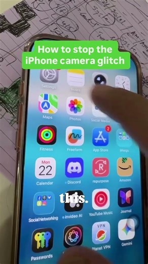 how to fix the iphone camera glitch. #iphone #iphonepromax #iphoneair #ios