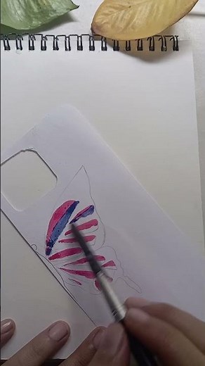 phone cover painting 🦋#easypainting #art #youtubeshorts