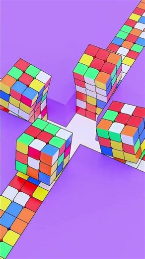 Satisfying Infinite Cube Path Loop #loops #looping #ringstack #viral #trending #animation