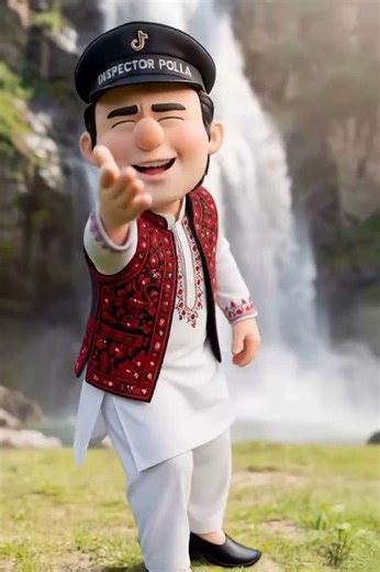 dancing out side waterfall