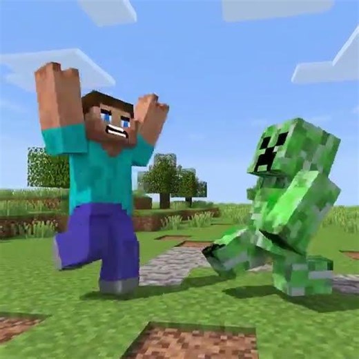 Why Steve and Creeper dancing like crazy ?