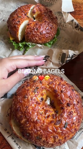 Try Blazing Bagels in Bellevue, WA with us! 🥯❤️😋 I recommend this place!!! They are super filling and super yummy! #bagel #bagelsandwich #yum #breakfast #breakfastdate