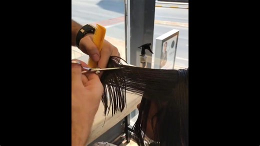 Cutting hair and creating a soft textured bob look