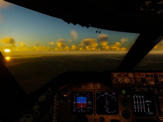 （重温P3D时代） PMDG747落地波音机场KBFI