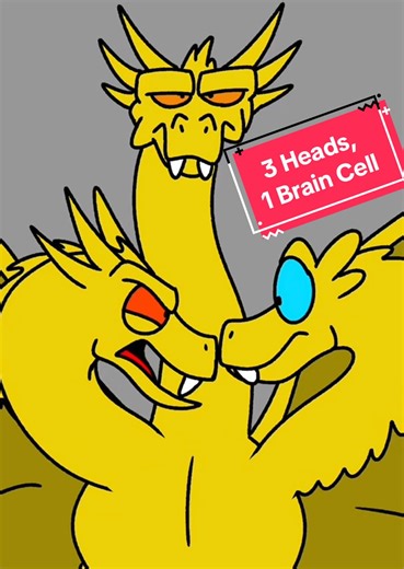Just trying to show off his dance skills, dang #fyp #cartoon #animation #godzilla #kingghidorah