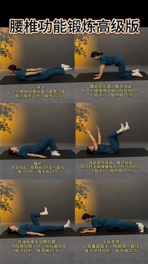 The advanced exercise version of the Lumbar function exercise training Camp follow-up clas