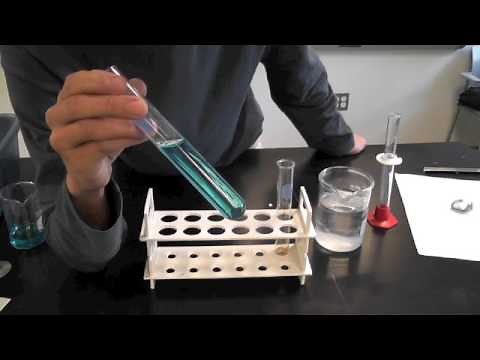 Single Replacement Reaction Fe + CuSO4 Chemistry SENECA QUIMICA