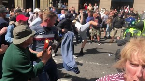 Protesters clash with police in central London