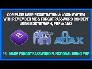 #6 Forgot Password System Using PHP | Complete User Registration & Login System Using PHP & Ajax