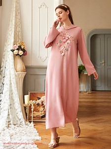 [Hot Item] Wholesale Modern Islamic Dresses Muslim Evening Dresses Dubai Abaya Muslim Islamic Clothings Turkey Morocco Long Dress