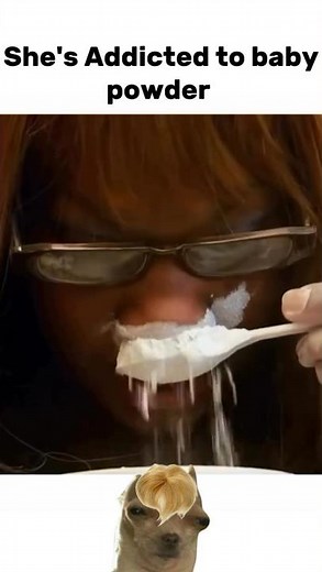 How do you get addicted to sniffing baby powder 😭 #funny