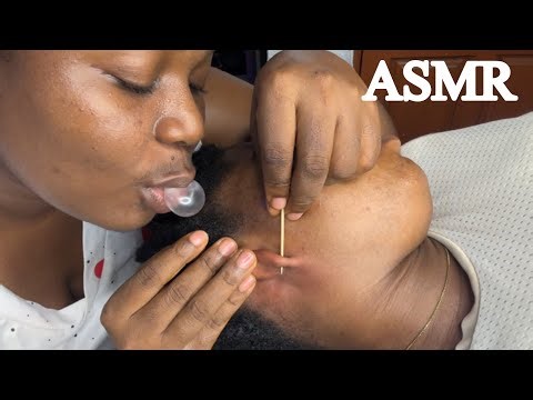 ASMR✨Tooth-picking Your Dirty Ear Lobe Plus Soft Whispers