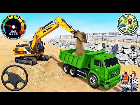 🚧 Mega City Road Construction 3D 👷 | Heavy Excavator & Truck Simulator – Android Gameplay