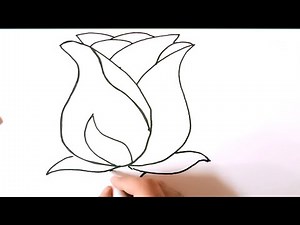 كيفيه رسم ورده|طريقه رسم وردة سهلة خطوة بخطوة|رسم سهل |رسم سهل ‪@mahmoudramadan1‬
