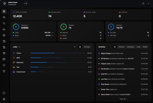Next-Gen Server Admin Panel