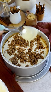 This Cinnamon Roll Cheesecake has a cinnamon filling swirled in the batter. It is fluffy, creamy, and delicious. 🤎 Check out this amazing recipe here: https://www.piesandtacos.com/cinnamon-roll-cheesecake/ | Pies and Tacos