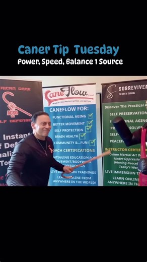 American Cane Self Defense on Instagram: "Everyone wants power, speed, and balance. Most people try to get there by: • adding more training • pushing harder • forcing effort CaneFlow® takes a different approach. When movement is organized correctly, power, speed, and balance emerge from the same place — without strain or burnout. Joe Robaina breaks this down clearly in this week’s Caner Tip Tuesday. 👉 Watch the full video here: https://youtu.be/f2mmO_RYUzo This principle applies whether you’re 
