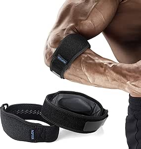 AGPTEK Elbow Brace for Tendonitis and Tennis Elbow 2 Pack, Tennis Golfers Elbow Support Arm Band Pain Relief Elbow Wrap Weightlifting Elbow Strap with Compression Pad for Men & Women, Grey